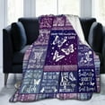 thumbnail image 2 of Butterfly Blanket for Boys Girls, Cute Butterfly Themed Design Printed Purple Throw Blankets for Kids Lap, Chair Sofa, Warm Soft Cozy Blanket, 40"x 50", 2 of 6