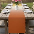 thumbnail image 4 of Burnt Orange Yellow Ombre Table Runner 70 Inches, Contemporary Art Abstract Aesthetics Bed Runner Dresser Scarves Tabletop for Indoor Outdoor Parties/Ceremony/Banquet, 13" x 70", 4 of 9