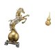 thumbnail image 5 of Figura de calabaza de caballo de resina moderna, adorno artesanal para centro de mesa, estante, sala de estar, oficina, Feng Shui, estatua decorativa, 5 of 8