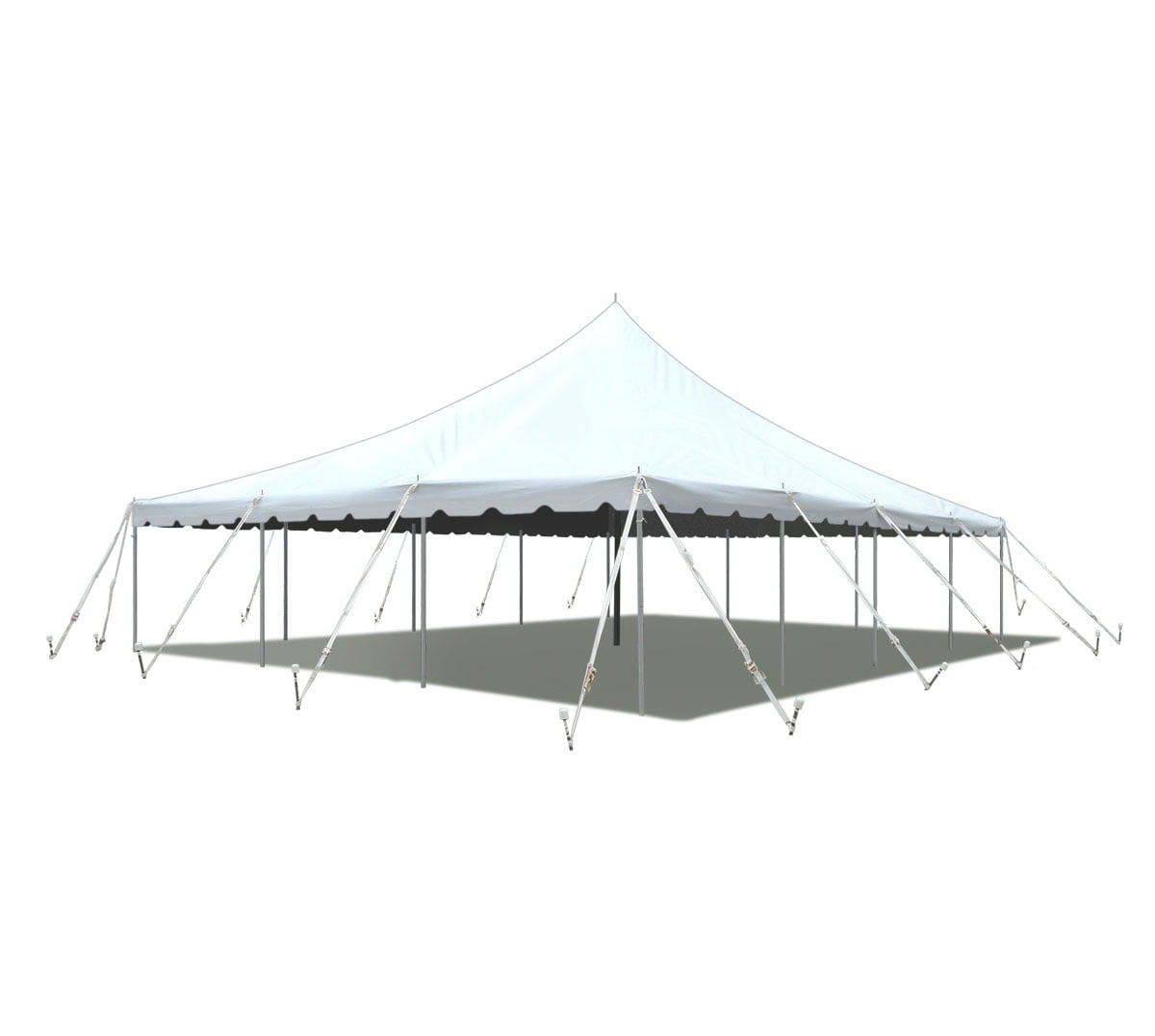 20x30 White Vinyl Classic Pole Tent for Wedding Outdoors Event Party 