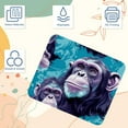 thumbnail image 3 of Monkey Square 8.3x9.8 Inch Non-Slip Rubber Bottom Printed Desk Mat Gaming Mousepad Mouse Mat for Office and Gaming, 3 of 6