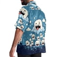 thumbnail image 3 of Tiny teeth Men's Short Sleeve Poplin Shirt, Button Down Casual Summer Beach Printed Unisex Shirt, 3 of 6