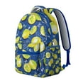 thumbnail image 2 of Lemon Print Backpack - Citrus design school bookbag for teens, spacious campus rucksack with laptop compartment, lightweight & durable., 2 of 6