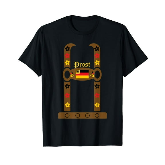 Funny Lederhosen Beer Oktoberfest Shirt Men German Prost T-Shirt