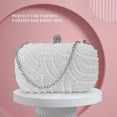 thumbnail image 3 of Fashion Clutch Bag Beaded Party Bridal Wedding Purse, 3 of 5