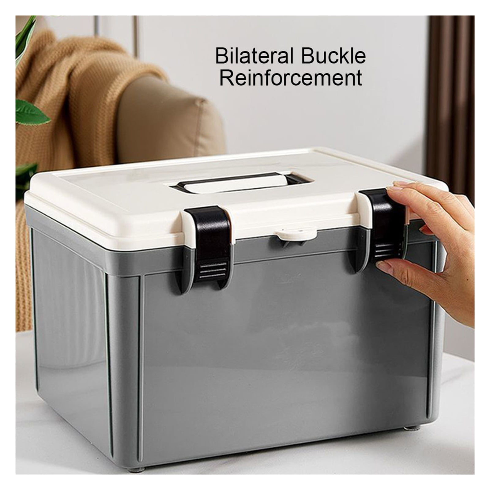 3 Digit Password Lock Safe Box Home Cash Passport Document Handheld Storage Box ,House, Apartment, Office Key Storage
