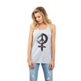 thumbnail image 2 of Thread Tank Power Sign Women's Sleeveless Flowy Racerback Tank Top Sport Grey Small, 2 of 5