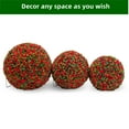 thumbnail image 5 of Towallmark 2 PCS 15'' Artificial Topiary Balls UV Protected, Flower Topiary Balls Decorative Balls for Indoor Outdoor Decor, Wedding Decoration, Red, 5 of 5