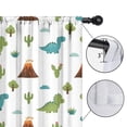 thumbnail image 4 of Blackout Kids Curtains,White Dinosaurs Volcanoes Cacti Pattern Childrens Insulated Curtains Set Of 2,Bedroom Essentials,Toddler Room Decor 42"x84", 4 of 5