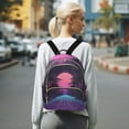 thumbnail image 7 of FORMRS Mini Backpack Purse for Women Travel Daypack Casual Shoulder Bag, Night Neon Road, 7 of 7