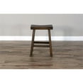 thumbnail image 6 of Home Square 24" Saddle Seat Mahogany Wood Stool in Tobacco Leaf - Set of 3, 6 of 7