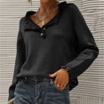 thumbnail image 2 of Gibobby Suéteres mujer, Suéteres de cachemira para mujer, suéter esencial de manga larga con cuello en V(Negro,M), 2 of 4