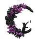 thumbnail image 1 of 2024 Nueva corona de Halloween, coronas de gato negro de luna de Halloween con luces, decoración del hogar para colgar, corona de gato negro de luna de flores, decoración de pared de fiesta para el ho, 1 of 7