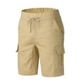 thumbnail image 5 of ASFGIMUJ Male Casual Solid Trousers Pant Cargo Pocket Slim Pant Drawstring Shorts Summer Shorts Men's Casual Shorts, 5 of 7