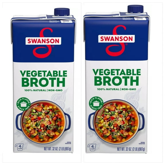 Swanson Gluten Free Vegetable Broth - 32 fl oz pack of 2