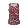 thumbnail image 3 of Picia Apricot color Skull flower Pattern Women's Workout Tank Top,Breathable Activewear,Slim Fit Athletic Top,Versatile Workout Moisture-wicking top-Medium, 3 of 9