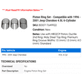 thumbnail image 2 of Piston Ring Set - Compatible with 1996 - 2001 Jeep Cherokee 4.0L 6-Cylinder 1997 1998 1999 2000, 2 of 2