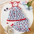 thumbnail image 4 of REDARER Toddler Girls Sleeveless Fruit Prints Tops T Shirt Vest Shorts Outfits,3-4 Years, 4 of 7