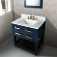 thumbnail image 4 of Water Creation Madalyn 30" Wood Single Bathroom Vanity in Monarch Blue/White, 4 of 7