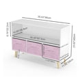 thumbnail image 3 of Danolapsi Kids Storage Organizer With Collapsible Fabric Drawers Kids Bedroom Dresser Storage Tower Bookshelf Wide Closet Furniture For Bedroom Hallway Kids Room Nursery, 3 of 8