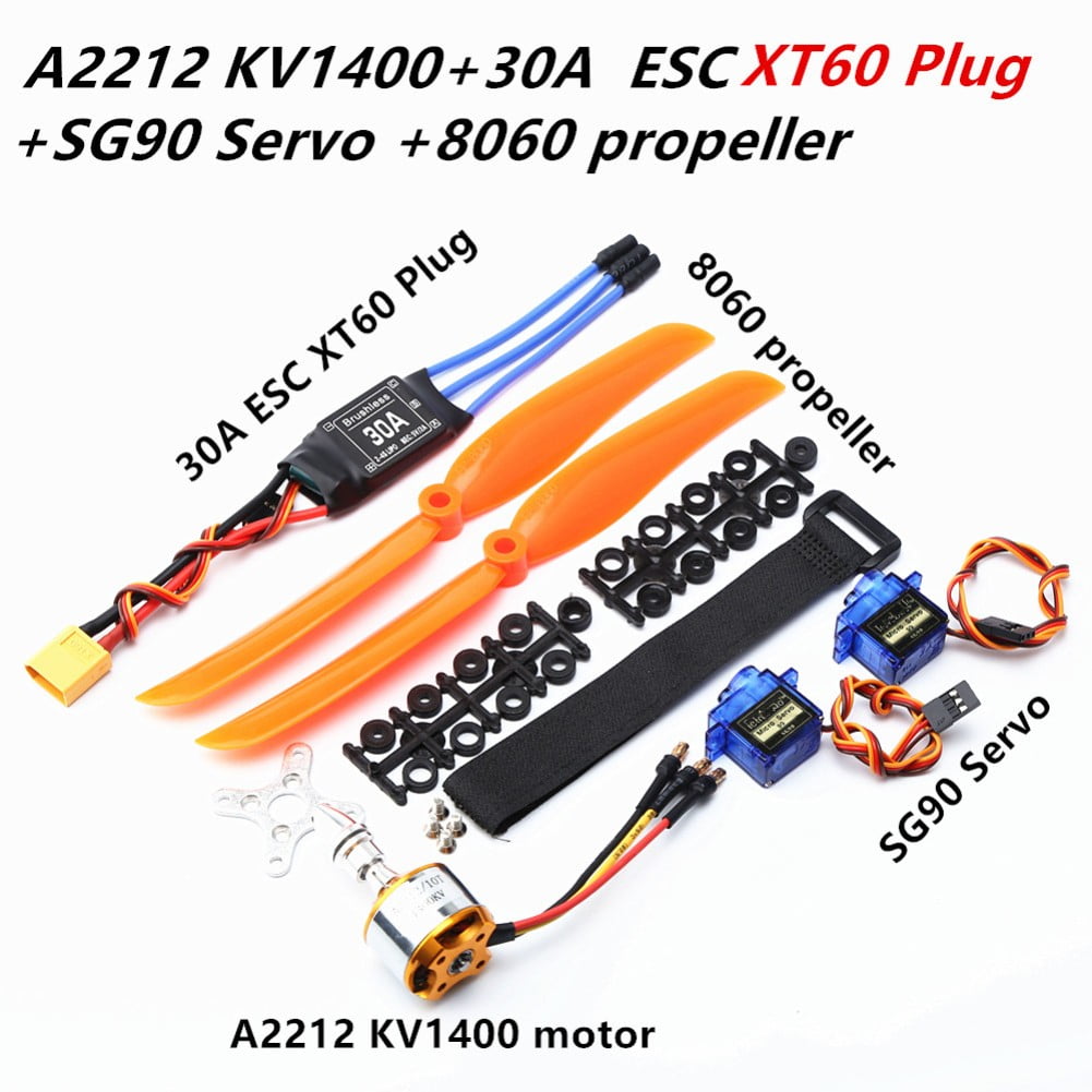 1400kv Brushless Motor 30a Esc Xt60 Plug Sg90 Servos 8060 Propeller For