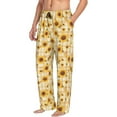 thumbnail image 5 of Cauagu Coffee Plaid Sunflower Mens Pajama Pants Sleep & Lounge Pants,PJ Bottoms with Pockets-XX-Large, 5 of 7