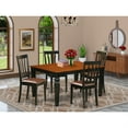 thumbnail image 3 of WEAN5-BCH-LC 5 Pc Dinette set with a Dining Table and 4 Leather Dining Chairs in Black, 3 of 3