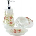 thumbnail image 3 of Heavenly Designs Watson Bathroom Accessories - Pink Rose Resin Bathroom Accessory Set - Resin, 3 of 3
