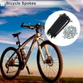 thumbnail image 2 of Unique Bargains 36pcs Universal Bicycle Spokes 13G Bike Wheel Spokes Nipple 45 Steel Black-82mm, 2 of 7