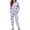 Butterfly Bohemian Floral Violet Blue, variant on SCRAWLGOD Halloween Ghost Bat Star Boo Violet Women's Breathable Pajama Sets Fall Casual Lightweight 2Pcs Sleepwear Pullover Anti-Wrinkle Long Sleeve Tops Long Pants Pockets, S