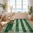 thumbnail image 3 of Design&I 8'x10' Washable Area Rug Soccer Field Stadium Stripes Pitch Markings Goal Net Theme Door for Living Room, Family Extra Large Skid-Resistant Low Profile, 3 of 7