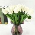 thumbnail image 4 of Huayishang Clearance Tulip Artificial Decorative Flowers Solid Color 10Pc Creamy White, Household Imitation Clearance Sale, 10Pc Artificial Flowers, 4 of 4