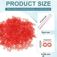 thumbnail image 2 of Uxcell S Clips for Loom Bracelets, Rubber Band Bracelet Clip Clear Plastic Connectors Refills Kit with Pink Crochet Hook for Loom Bracelets Making DIY(Red, Pack of 1000), 2 of 7