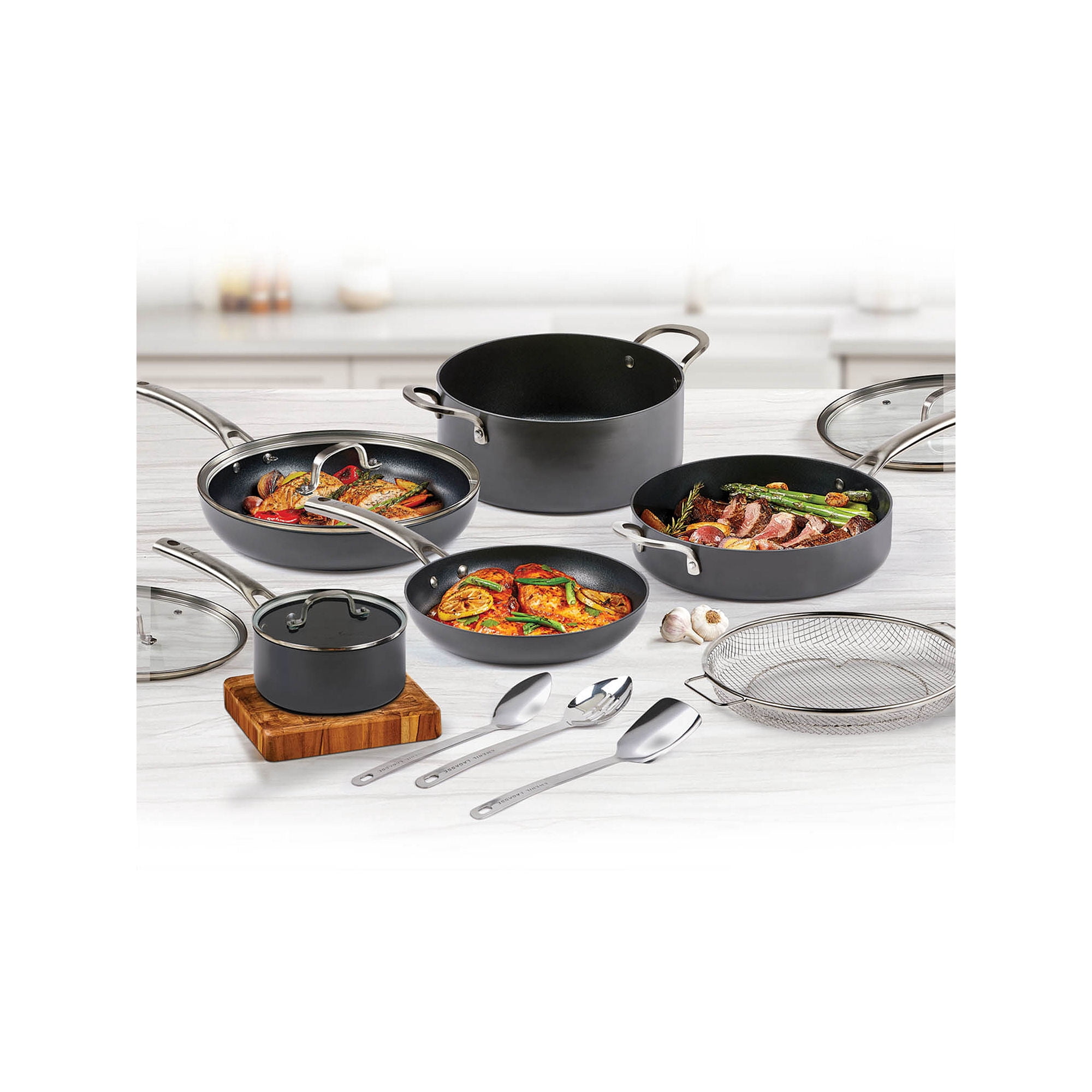 Emeril Lagasse Forever Pans Pro 13-Pc. Cookware Set - BLACK ONE SIZE
