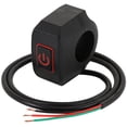 thumbnail image 1 of Botón de interruptor momentáneo para manillar de motocicleta, 22mm, 7/8 pulgadas, resistente al agua, botón de interruptor eléctrico con luz LED, 1 of 5
