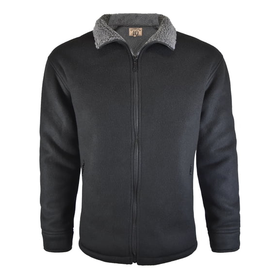 Victory Sportswear Sherpa/Wool-Like Fleece Jacket - Black - XL