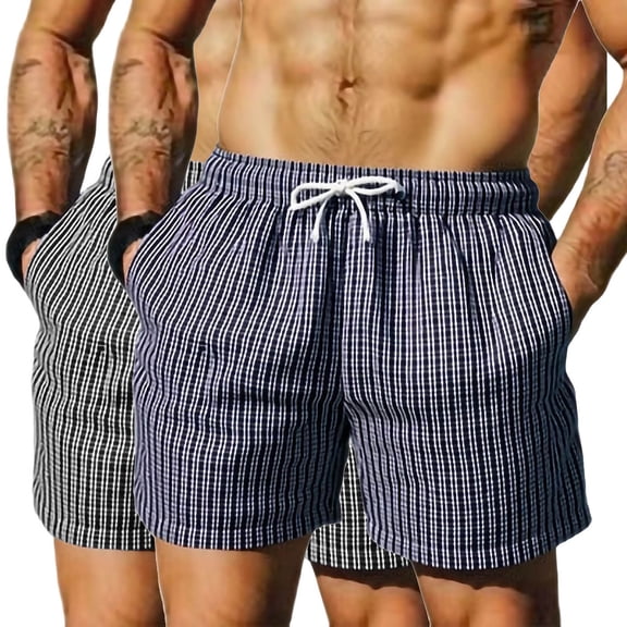 RYDCOT Mens Swim Trunks 5 Inch Quick Dry Mens Bathing Suit, Swim Shorts for Swimming and Beach Dark Blue