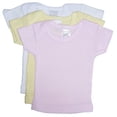 thumbnail image 1 of Bambini Girls Pastel Variety Short Sleeve Lap T-shirts - 3 Pack Small, 1 of 2