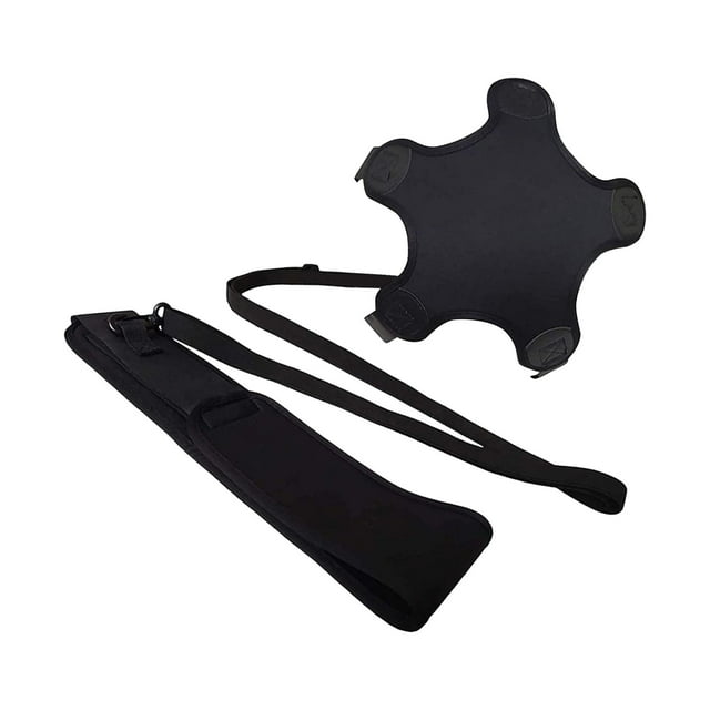 S SERENABLE Soccer Trainer Football Kick Trainer Control Skills Solo Soccer Kick Trainer Black