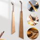 thumbnail image 1 of Utensilio de cocina plano de madera Turner para espátulas de madera – Antiadherente Raspador para voltear huevos, remover y mezclar – 12 pulgadas caqui, resistente al calor, correa colgante, 1 of 6