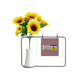 thumbnail image 1 of Soy de República Centroafricana Tarjeta de bendición de jarrón de girasol artificial, 1 of 3