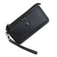 thumbnail image 2 of Cartera plegable delgada para mujer con cierre de cremallera | Gran capacidad, 12 ranuras para tarjetas y monedero | Tarjetero de cuero con bloqueo RFID, 2 of 6