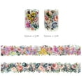 thumbnail image 2 of Wrapables Classic Floral PET Washi Tape for Scrapbooking, Stationery, Journaling, Diary, Card Making (Set of 2), Pink and Gray, 2 of 4