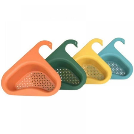 

4 Pack Sink Basket Corner Kitchen Sink Strainer Basket Kitchen Swan Shape Sink Filter Multifunctional Drain Shelf for Food Catcher