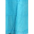 thumbnail image 5 of Sakkas Solid Embroidered Crochet Lace Trim Gypsy Bohemian Mid Length Cotton Skirt - Turquoise - One Size, 5 of 6