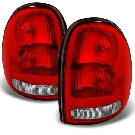 Fit 1996 2000 Dodge Caravan Durango Plymouth Voyager Red Tail Lights Replacement