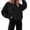Inverlee Black-Sweatshirt, variant on Oversized V Neck Crewneck Sweatshirts for Women Long Sleeve Drop Shoulder Pullovers Solid Basic Loose Fit Casual Daily Tops Black S-XL