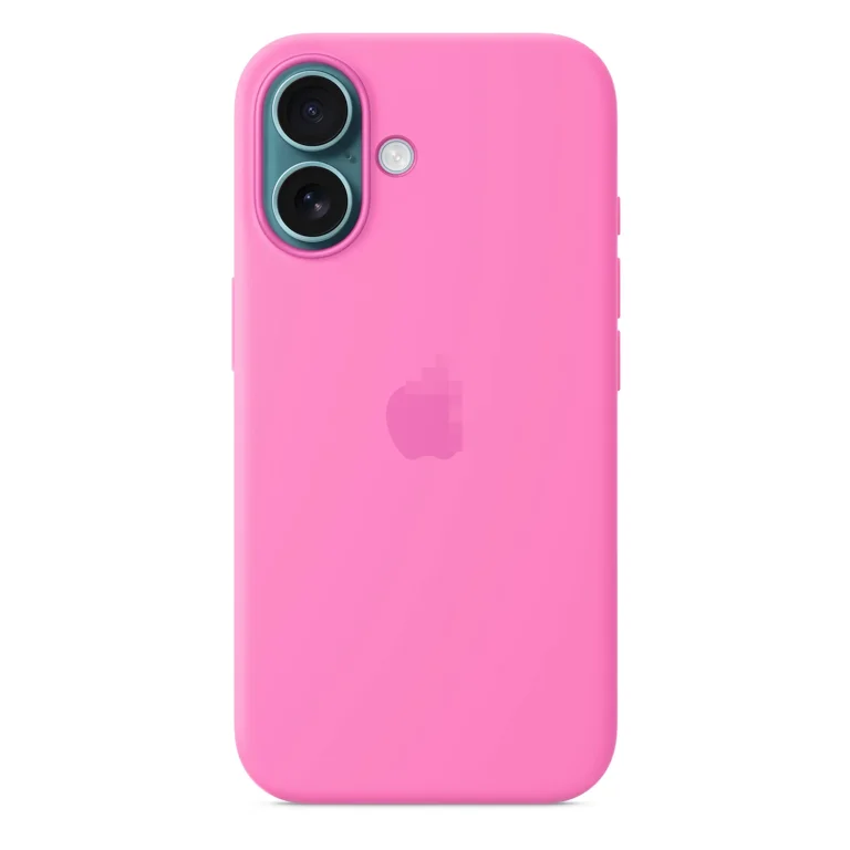 Silicone Case with MagSafe for iPhone 16 ,Peony