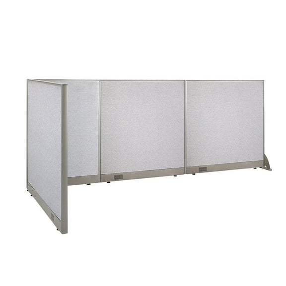 GOF L-shaped Freestanding Office Partition, Room Divider, Privacy Screen, Workstation Cubicle (48”D x 126”W x 48”H)