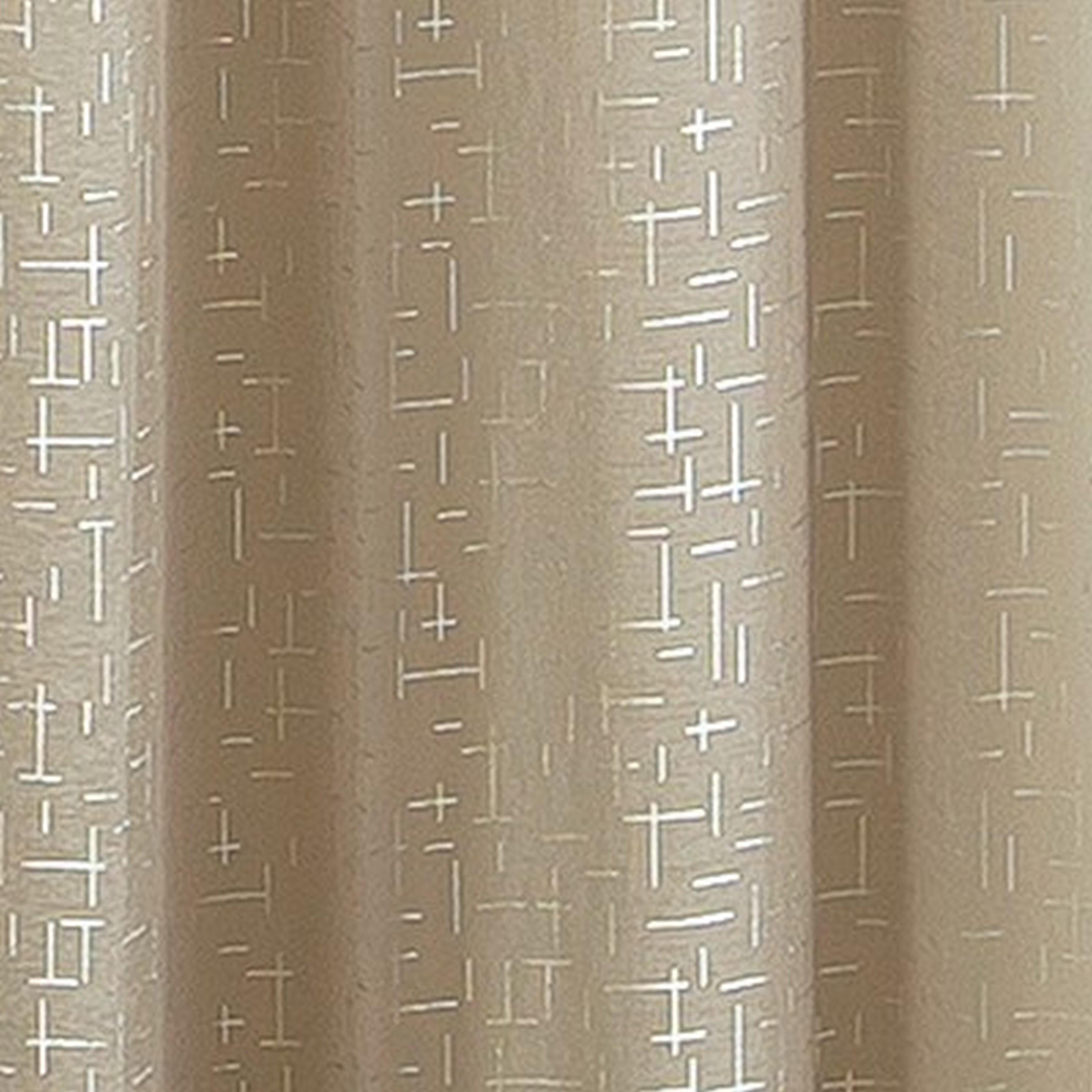 VCNY Home Harlow 2-Piece Taupe Metallic Sheer Curtain Panel Set, 38" x 84"